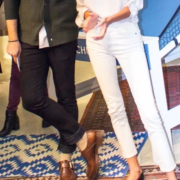 AG Adriano Goldschmied X Alexa Chung White Skinny Jeans Sz 24R - Picture 1 of 10